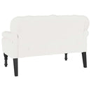 vidaXL Chesterfield Pad Fehér 119,5 x 64,5 x 75 cm Műbőr