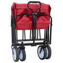 vidaXL Összecsukható bevásárlókocsi fékkel Piros 94 x 53 x 99 cm