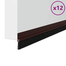 vidaXL Öntapadó ajtó kefe tömítések 12 pcs Barna 100 cm