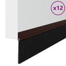 vidaXL Öntapadó ajtó kefe tömítések 12 pcs Barna 100 cm