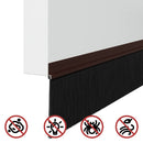 vidaXL Öntapadó ajtó kefe tömítések 12 pcs Barna 100 cm