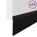 vidaXL Öntapadó ajtó kefe tömítések 12 pcs Barna 100 cm