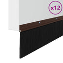 vidaXL Csavaros Ajtó Kefe Zár 12 pcs Barna 100 cm Alumínium ötvözet