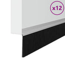 vidaXL Öntapadó ajtó kefe tömítések 12 pcs Ezüst 100 cm