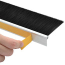 vidaXL Öntapadó ajtó kefe tömítések 12 pcs Ezüst 100 cm