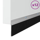 vidaXL Csavaros Ajtó Kefe Zár 12 pcs Ezüst 100 cm Alumínium ötvözet