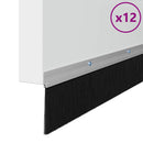 vidaXL Csavaros Ajtó Kefe Zár 12 pcs Ezüst 100 cm Alumínium ötvözet