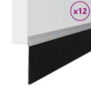 vidaXL Csavaros Ajtó Kefe Zár 12 pcs Ezüst 100 cm Alumínium ötvözet