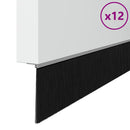 vidaXL Csavaros Ajtó Kefe Zár 12 pcs Ezüst 100 cm Alumínium ötvözet