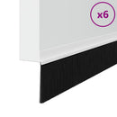 vidaXL Öntapadó ajtó kefe tömítések 6 pcs Fehér 100 cm