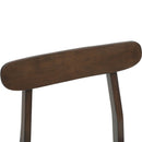 vidaXL Étkezőszék 2 pcs Sötétbarna, Világos Tömör Gumi Fa
