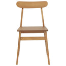 vidaXL Étkezőszék 2 pcs Természetes 43 x 44,5 x 77 cm Tömör Gumi Fa