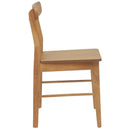 vidaXL Étkezőszék 2 pcs Természetes 43 x 44,5 x 77 cm Tömör Gumi Fa