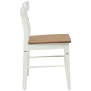 vidaXL Étkezőszék 2 pcs Fehér és Természetes 43 x 44,5 x 77 cm