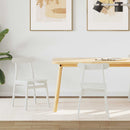 vidaXL Étkezőszék 2 pcs Fehér 43 x 44,5 x 77 cm Tömör Gumi Fa