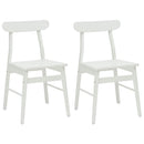 vidaXL Étkezőszék 2 pcs Fehér 43 x 44,5 x 77 cm Tömör Gumi Fa