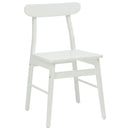 vidaXL Étkezőszék 2 pcs Fehér 43 x 44,5 x 77 cm Tömör Gumi Fa