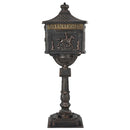 vidaXL Álló Levélszekrény Bronz 42,5 x 29,5 x 117 cm Öntött alumínium