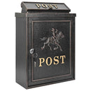 vidaXL Fali Postafiók tárolóval Bronz 29 x 13 x 41 cm Öntött alumínium