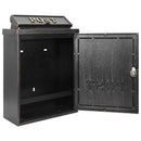 vidaXL Fali Postafiók tárolóval Bronz 29 x 13 x 41 cm Öntött alumínium