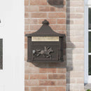 vidaXL Fali Postafiók ajtóval Bronz 40,5 x 16 x 45 cm Öntött alumínium