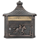vidaXL Fali Postafiók ajtóval Bronz 40,5 x 16 x 45 cm Öntött alumínium