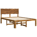 vidaXL Dupla ágykeret fejtámlával ROSTOCK Természetes 135 x 190 cm
