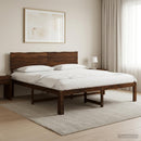 vidaXL Dupla ágykeret fejtámlával ROSTOCK Sötét Barna 180 x 200 cm