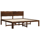 vidaXL Dupla ágykeret fejtámlával ROSTOCK Sötét Barna 180 x 200 cm