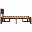 vidaXL Dupla ágykeret fejtámlával ROSTOCK Sötét Barna 180 x 200 cm