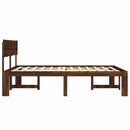 vidaXL Dupla ágykeret fejtámlával ROSTOCK Sötét Barna 160 x 200 cm