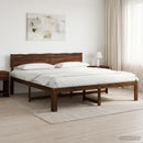 vidaXL Dupla ágykeret fejtámlával ROSTOCK Sötét Barna 180 x 200 cm