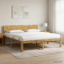 vidaXL Dupla ágykeret fejtámlával ROSTOCK Fehér 200 x 200 cm