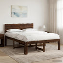 vidaXL Dupla ágykeret fejtámlával ROSTOCK Sötét Barna 140 x 190 cm