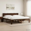 vidaXL Dupla ágykeret fejtámlával ROSTOCK Sötét Barna 180 x 200 cm