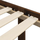 vidaXL Dupla ágykeret fejtámlával ROSTOCK Sötét Barna 150 x 200 cm