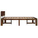 vidaXL Dupla ágykeret fejtámlával ROSTOCK Sötét Barna 180 x 200 cm