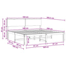 vidaXL Dupla ágykeret fejtámlával ROSTOCK Sötét Barna 180 x 200 cm
