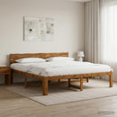 vidaXL Dupla ágykeret fejtámlával ROSTOCK Természetes 180 x 200 cm