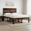 vidaXL Dupla ágykeret fejtámlával ROSTOCK Sötét Barna 135 x 190 cm