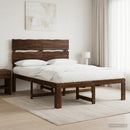 vidaXL Dupla ágykeret fejtámlával ROSTOCK Sötét Barna 140 x 190 cm