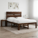 vidaXL Dupla ágykeret fejtámlával ROSTOCK Sötét Barna 160 x 200 cm