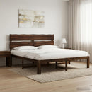 vidaXL Dupla ágykeret fejtámlával ROSTOCK Sötét Barna 180 x 200 cm