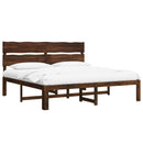 vidaXL Dupla ágykeret fejtámlával ROSTOCK Sötét Barna 180 x 200 cm