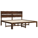 vidaXL Dupla ágykeret fejtámlával ROSTOCK Sötét Barna 180 x 200 cm