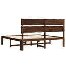 vidaXL Dupla ágykeret fejtámlával ROSTOCK Sötét Barna 200 x 200 cm