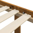 vidaXL Dupla ágykeret fejtámlával ROSTOCK Természetes 152 x 203 cm