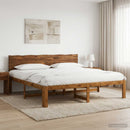 vidaXL Dupla ágykeret fejtámlával ROSTOCK Természetes 193 x 203 cm
