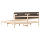 vidaXL Ágykeret Kárpitozott Fejtámlával Tópszínű 200 x 200 cm