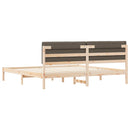vidaXL Ágykeret Kárpitozott Fejtámlával Tópszínű 200 x 200 cm